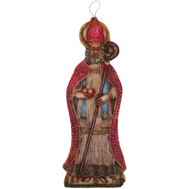Sankt Nikolaus Molded Wax Ornament