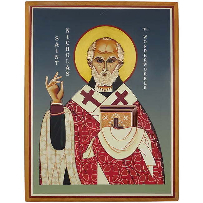 Mounted Saint Nicholas Icon Print