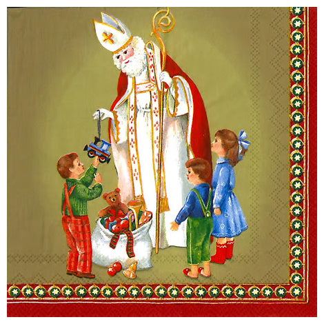 St. Nicholas Napkins - Gold