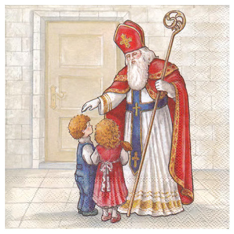 St. Nicholas Napkins with Children