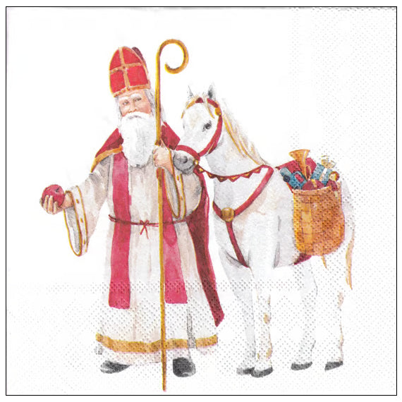 St. Nicholas Napkins with Horse