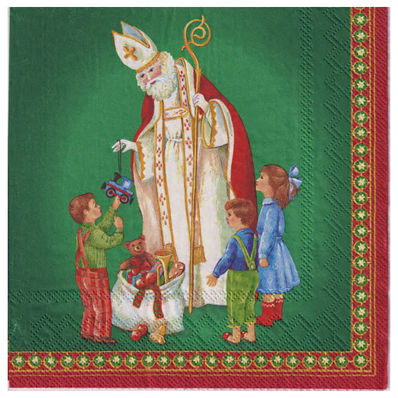 St. Nicholas Napkins - Green