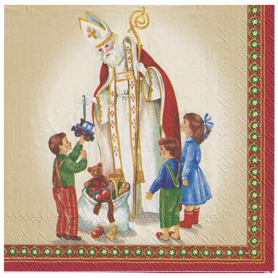 St. Nicholas Napkins - Cream