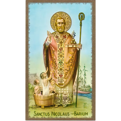 6 St. Nicholas Prayer Cards - Barium
