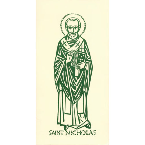 6 St. Nicholas Prayer Cards - Ade Bethune Green