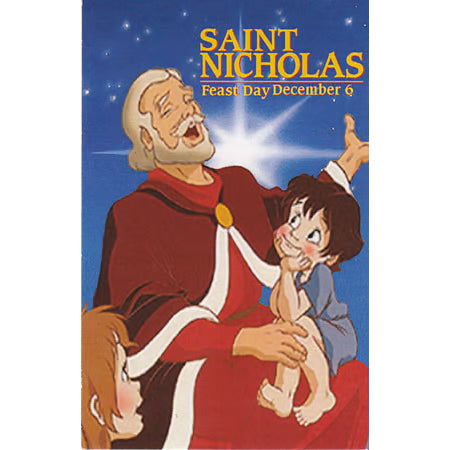 4 St. Nicholas Prayer Cards - with Boys