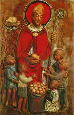 7 St. Nicholas Prayer Cards from Germany