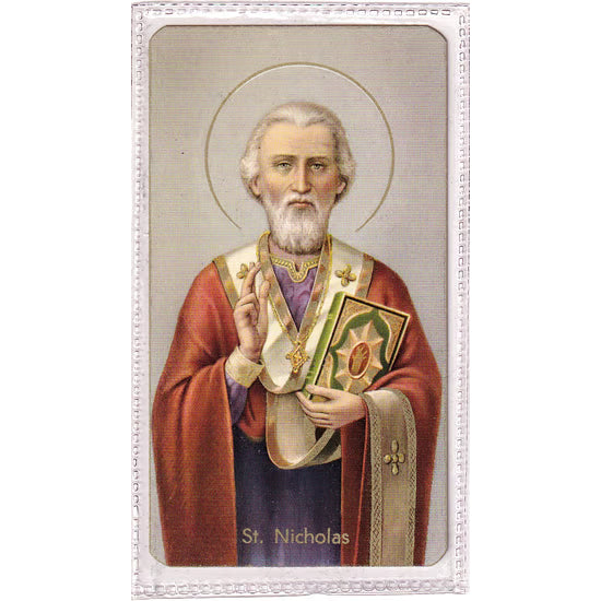 6 Laminated St. Nicholas Prayer Cards