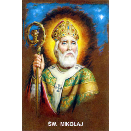 3 St. Nicholas Prayer Cards from Poland