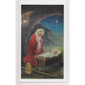 2 Laminated St. Nicholas with Manger Prayer Cards