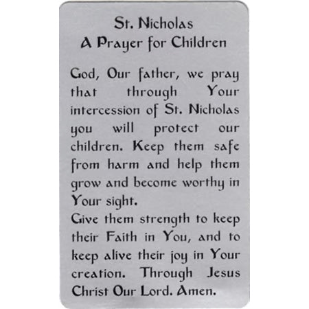 3 St. Nicholas Prayer Cards - 2 tiny