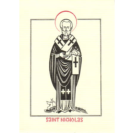 3 St. Nicholas Prayer Cards - Monastery