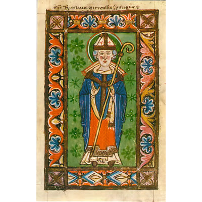 4 St. Nicholas Prayer Cards from Germany