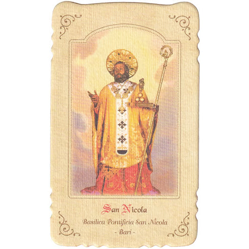 2 St. Nicholas Prayer Cards from Basilica in Bari