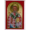5 Laminated St. Nicholas Prayer Cards