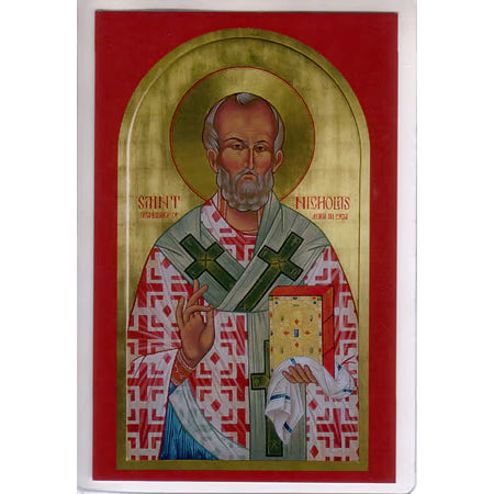 5 Laminated St. Nicholas Prayer Cards