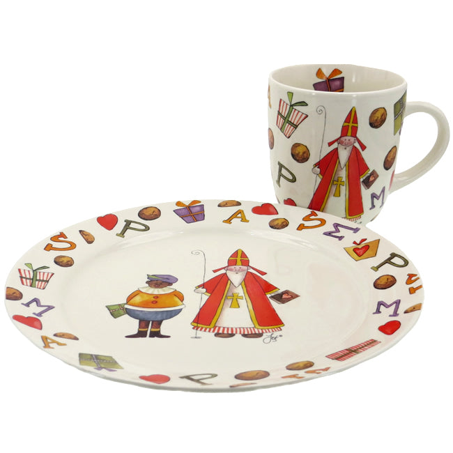 Sint & Piet Plate and Mug Set