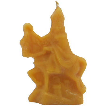 St. Nicholas on Horse Beeswax Candle