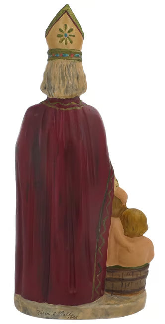 Saint Nicholas with Children Wax Figure