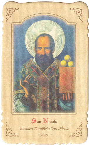 2 St. Nicholas Prayer Cards from Basilica in Bari