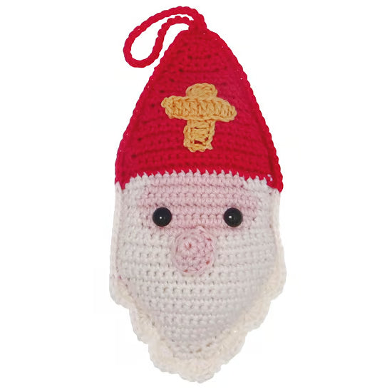 Crocheted Czech Mikuláš Ornament