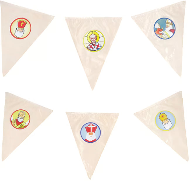 St. Nicholas White Pennant Garland