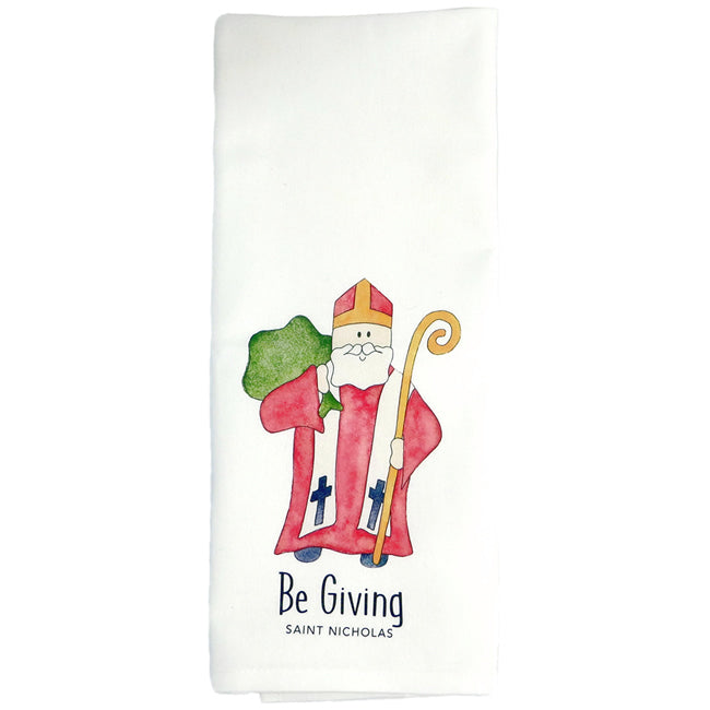 Saint Nicholas Be Giving Kitchen Towel